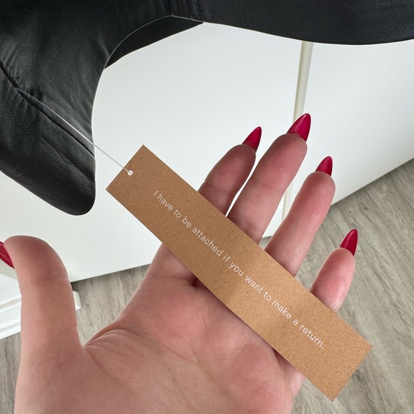 Reformation black leather strapless dress in size 8 - Picture 6 of 6